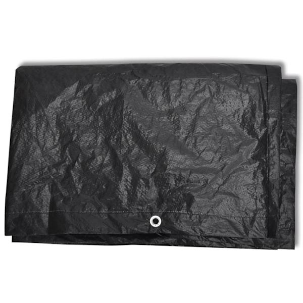 vidaXL Överdrag för pingisbord 8 öljetter 160x55x182 cm Svart