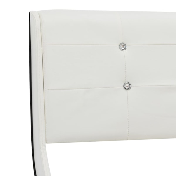 vidaXL Säng med madrass vit konstläder 160x200 cm Vit