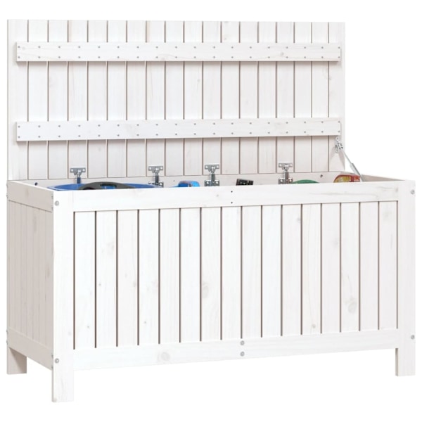 vidaXL Dynbox svart 115x49x60 cm massiv furu Vit