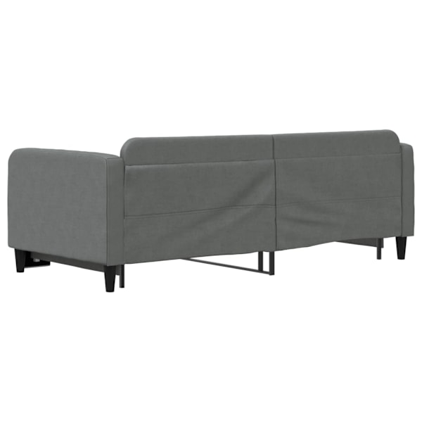 vidaXL Dagbädd utdragbar mörkgrå 90x200 cm tyg Grå