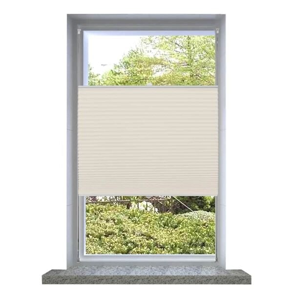 vidaXL Plisségardin 60x125 cm creme Creme