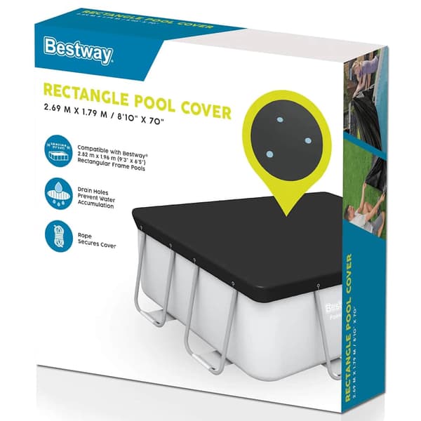 Bestway Poolöverdrag Flowclear 269x179 cm Antracit