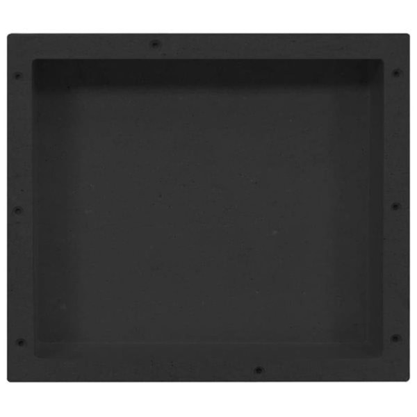 vidaXL Infälld duschhylla niche matt svart 41x36x10 cm Svart