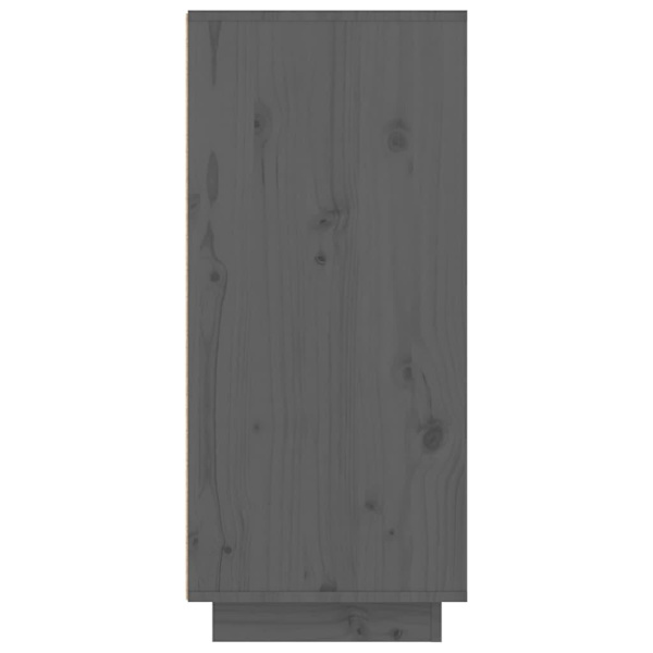 vidaXL Skoskåp grå 60x35x80 cm massiv furu grå