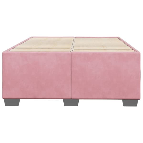 vidaXL Sängram rosa 120x200 cm sammet Rosa