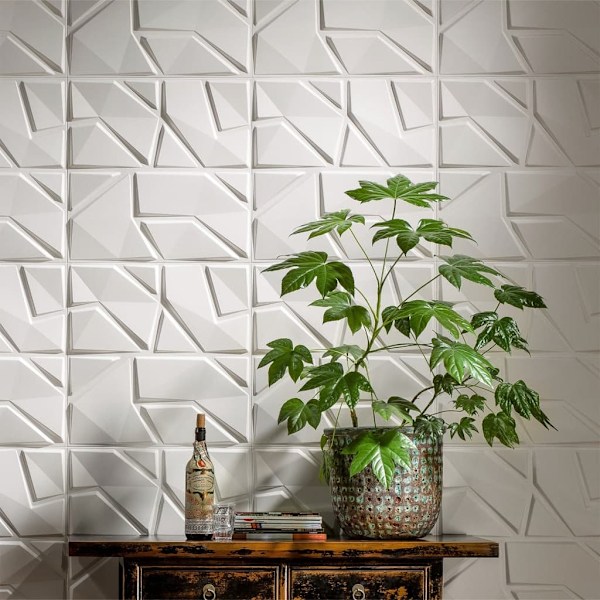 WallArt 3D Väggpaneler 24 st GA-WA31 liam Vit