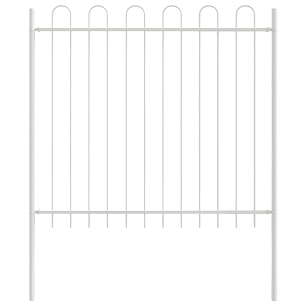 vidaXL Trädgårdsstängsel 4 pcs Grå 6,8 x 1,2 m Pulverlackerad stål Grå