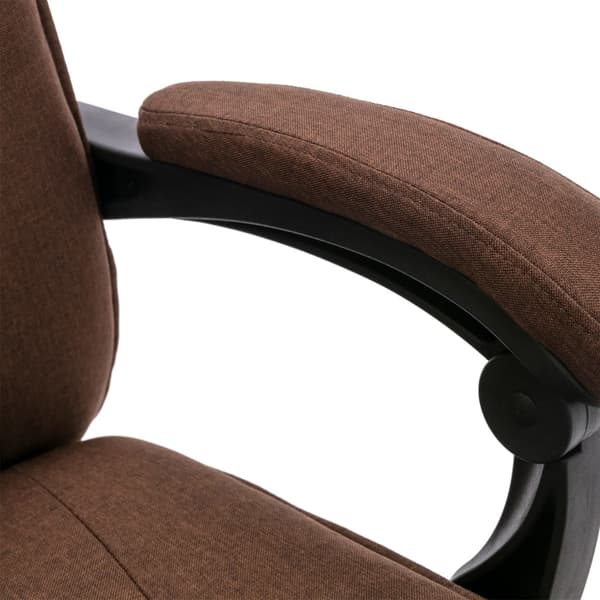 vidaXL Massagekontorsstol brun tyg Brun
