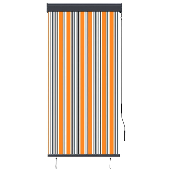 vidaXL Rullgardin utomhus 80x250 cm gul och blå multifärg