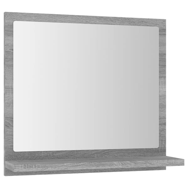 vidaXL Badrumsspegel grå sonoma 40x10,5x37 cm konstruerat trä Grå