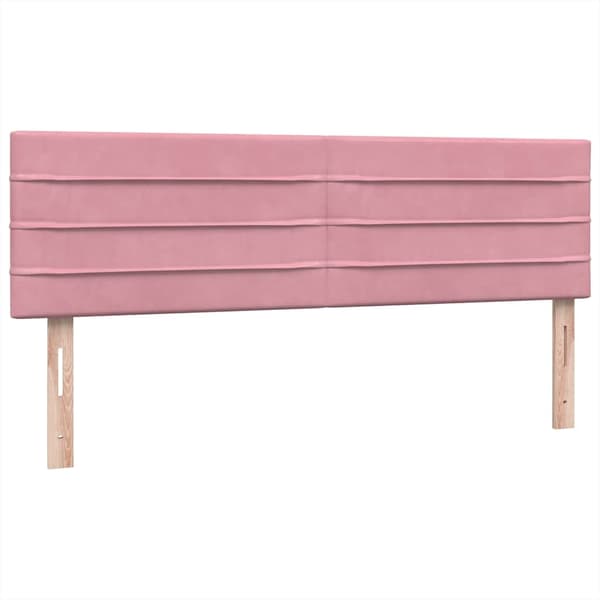 vidaXL Ramsäng med madrass rosa 140x220 cm sammet Rosa
