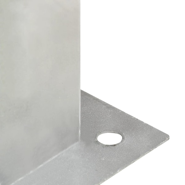 vidaXL Stolpfot 4 st galvaniserad metall 71 mm Silver