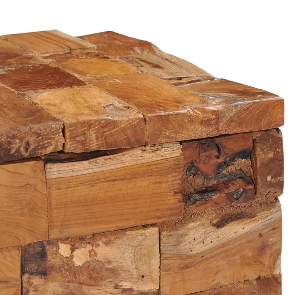 vidaXL Förvaringspall massiv teak Brun