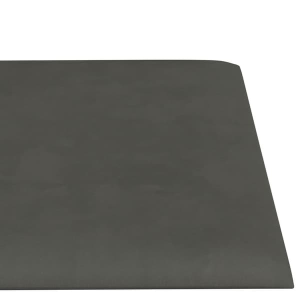vidaXL Väggpaneler 12 st mörkgrå 30x15 cm sammet 0,54 m² Grå
