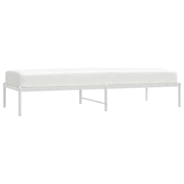 vidaXL Sängram metall vit 80x200 cm Vit