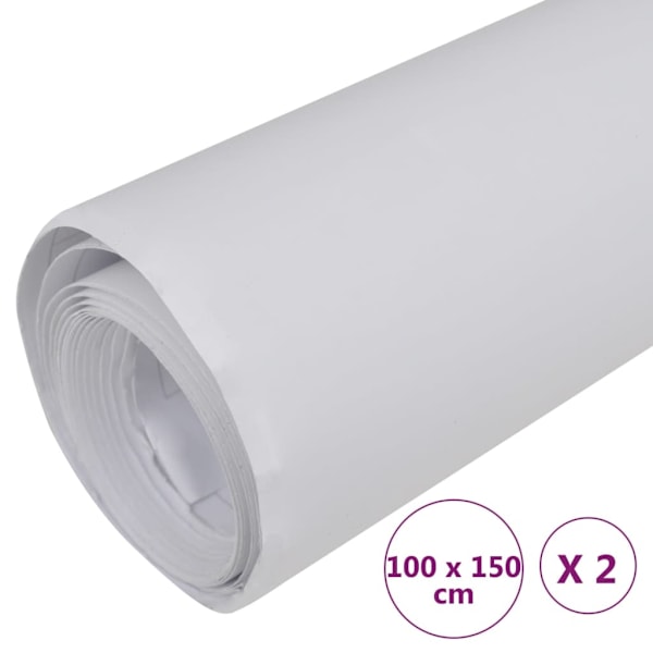 vidaXL Bilfoliering 2 st matt vit 100x150 cm matt vit