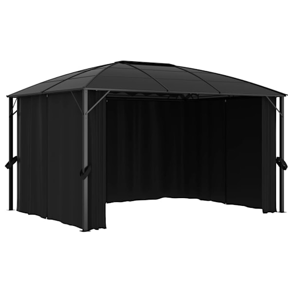 vidaXL Paviljong med draperi 400x300x265 cm antracit Antracit