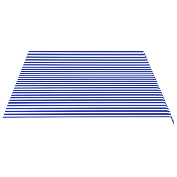 vidaXL Markisväv blå och vit 5x3,5 m Blå