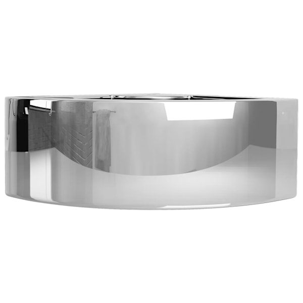 vidaXL Handfat med bräddavlopp 45x32x12,5 cm keramik silver Silver