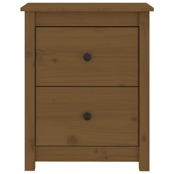 vidaXL Sängbord honungsbrun 50x35x61,5 cm massiv furu Brun