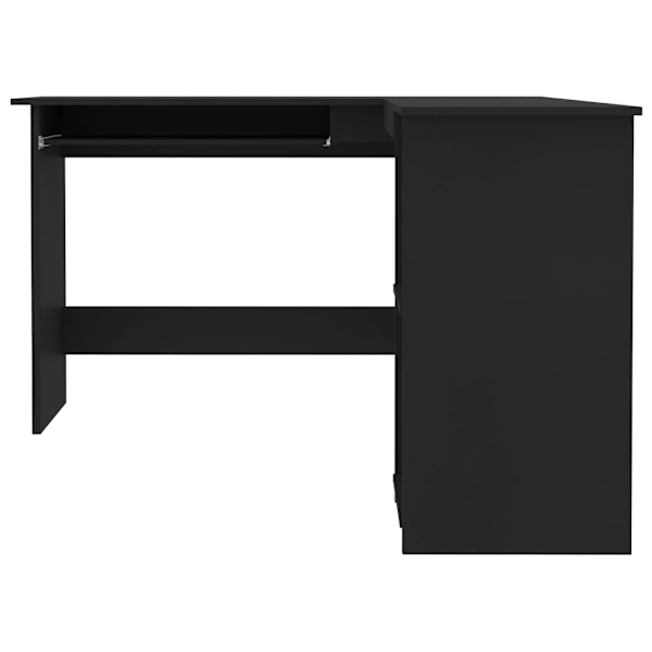 vidaXL Skrivbord L-format svart 120x140x75 cm konstruerat trä Svart