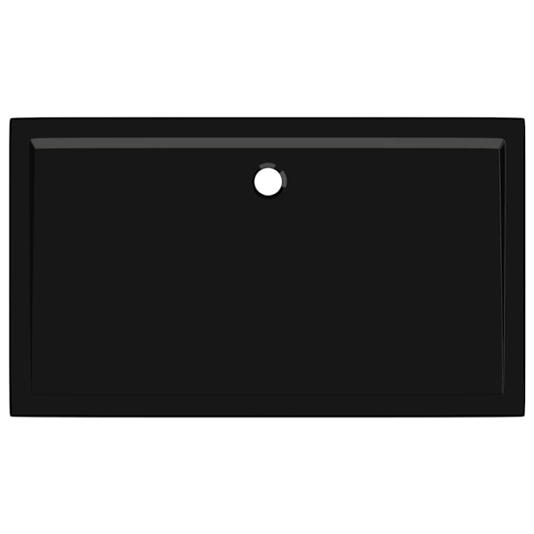 vidaXL Duschkar rektangulärt ABS svart 70x120 cm Svart