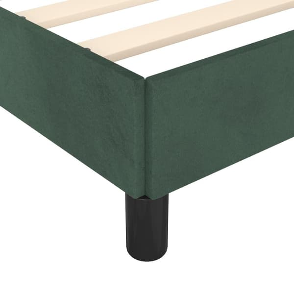 vidaXL Sängram mörkgrön 90x190 cm sammet Grön