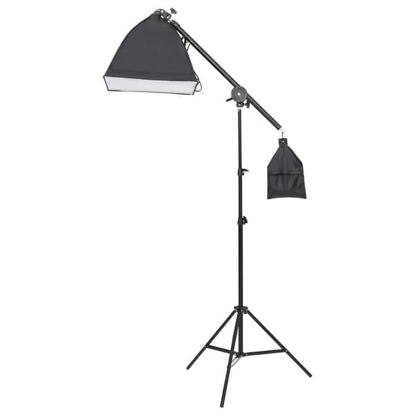vidaXL Studiobelysning med bakgrund och reflektor Vit