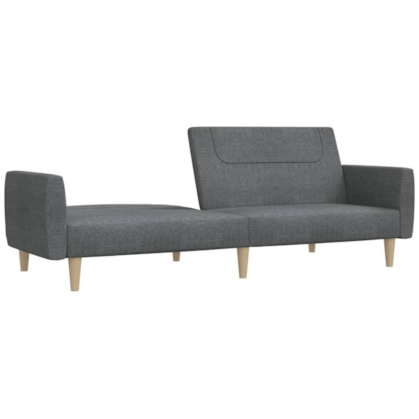 vidaXL Bäddsoffa 2-sits ljusgrå tyg Grå