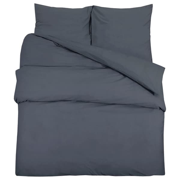 vidaXL Bäddset antracit 220x240 cm bomull Antracit