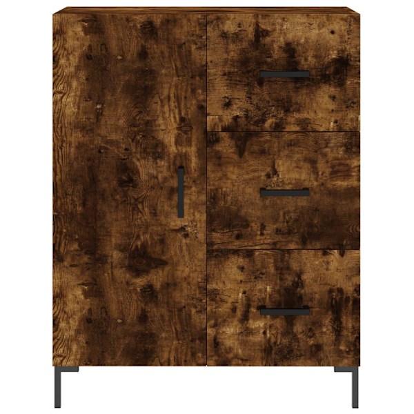 vidaXL Högskåp rökfärgad ek 69,5x34x180 cm konstruerat trä Brun
