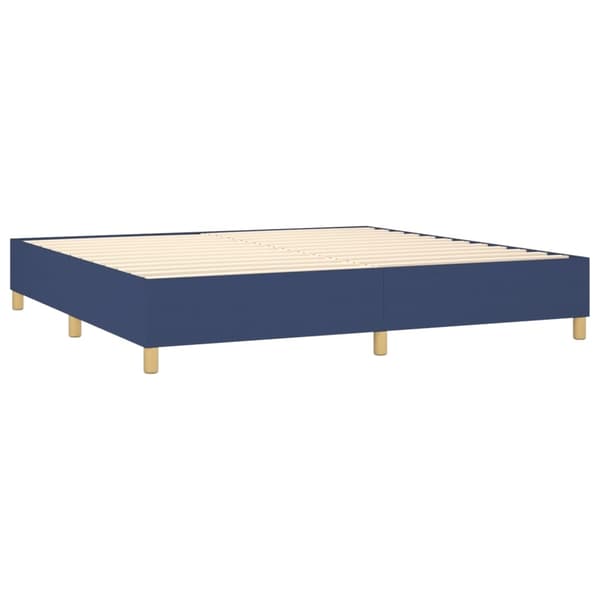 vidaXL Ramsäng med madrass blå 200x200 cm tyg Blå