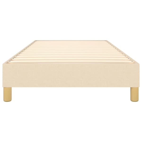 vidaXL Ramsäng gräddvit 90x200 cm tyg Kräm