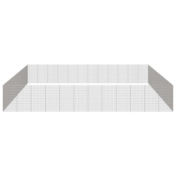 vidaXL Husdjursbur 48-panel 54x100 cm galvaniserat järn Silver