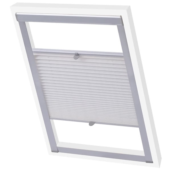 vidaXL Plisségardin Vit 106 Vit