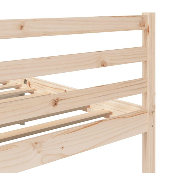 vidaXL Sängram massiv furu 100x200 cm enkelsäng Brun
