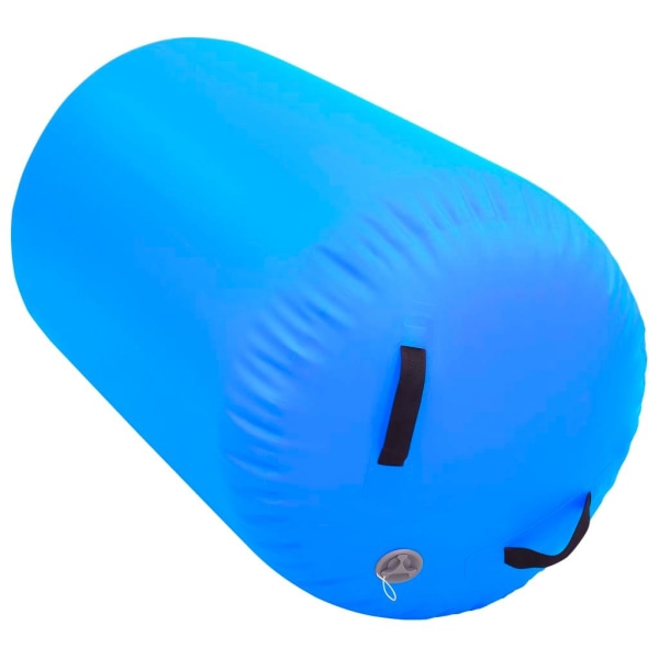 vidaXL Uppblåsbar gymnastikrulle med pump 100x60 cm PVC blå Blå
