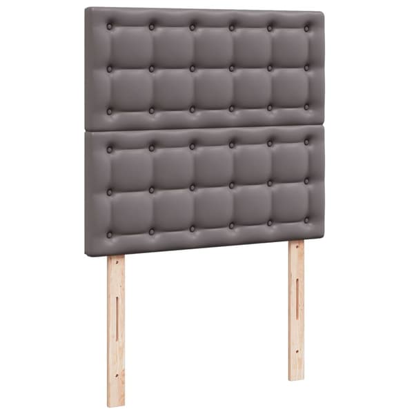 vidaXL Ramsäng med madrass grå 100x200 cm konstläder Grå