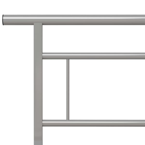 vidaXL Sängram grå metall 140x200 cm grå