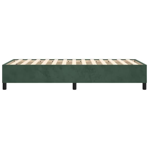 vidaXL Ramsäng mörkgrön 100x200 cm sammet Grön