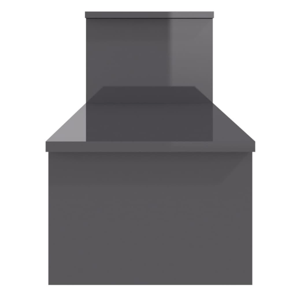 vidaXL TV-bänk grå högglans 180x30x43 cm konstruerat trä grå