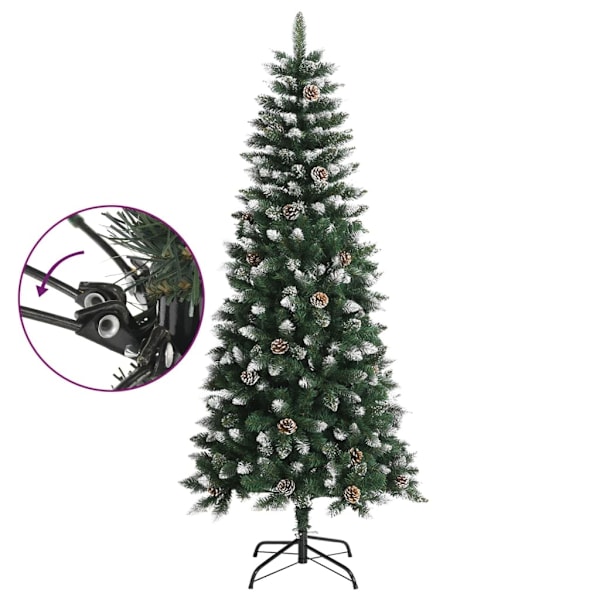 vidaXL Plastgran med fot grön 150 cm PVC Grön