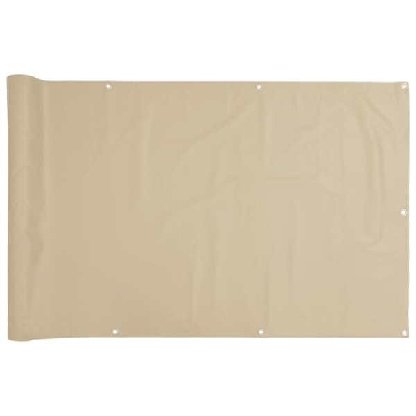 vidaXL Balkongskärm oxfordtyg 75 x 600 cm beige Beige