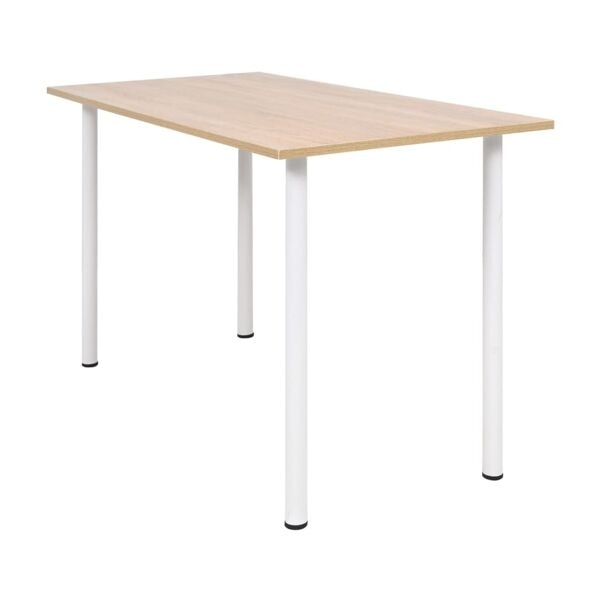 vidaXL Matbord 120x60x73 cm ekfärg och vit Vit