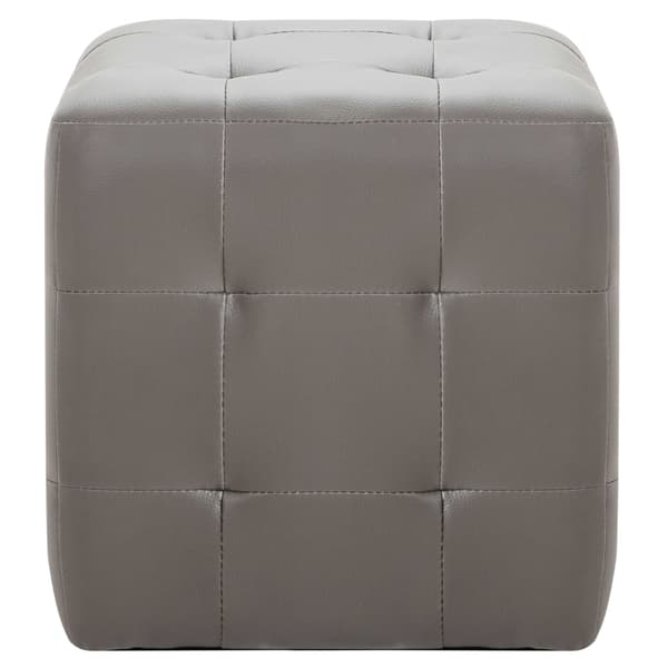 vidaXL Sängbord 2 st grå 30x30x30 cm konstläder grå