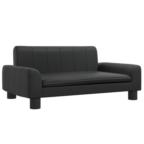 vidaXL Barnsoffa svart 70x45x30 cm konstläder art