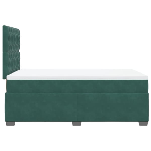 vidaXL Ramsäng med madrass mörkgrön 120x200 cm sammet Grön
