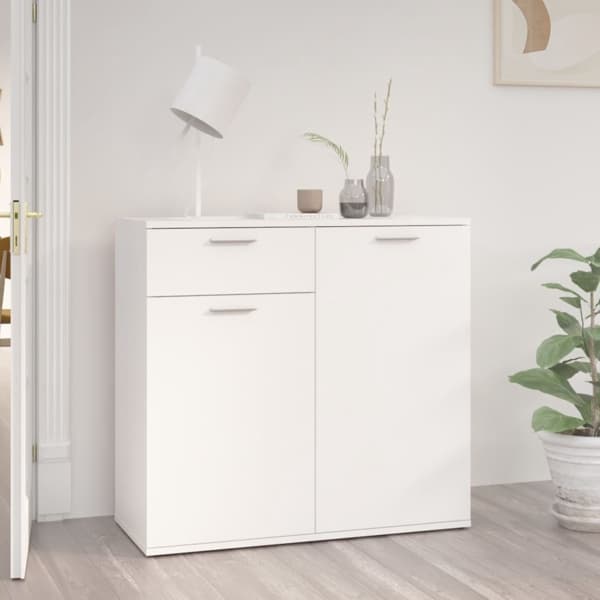 vidaXL Skåp vit 80x36x75 cm konstruerat trä Vit