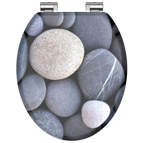 SCHÜTTE Toalettsits med mjuk stängning GREY STONE multifärg