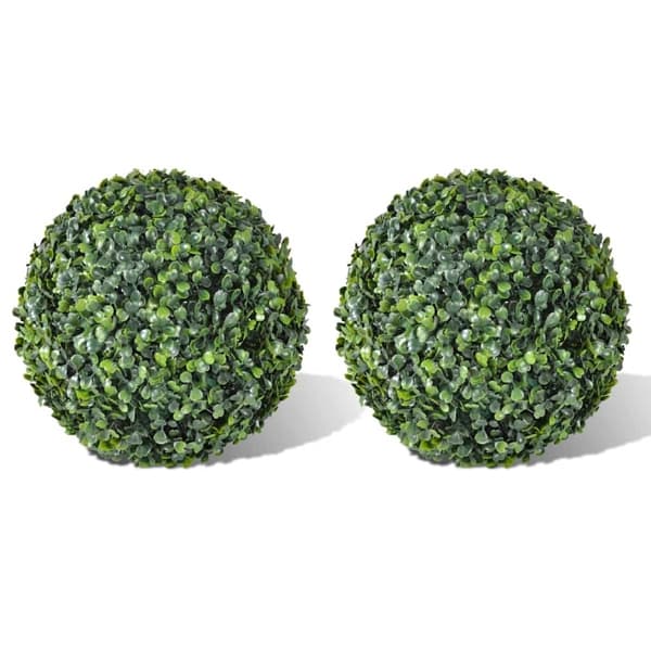 vidaXL Konstgjord växt boll 35cm 2-pack Grön
